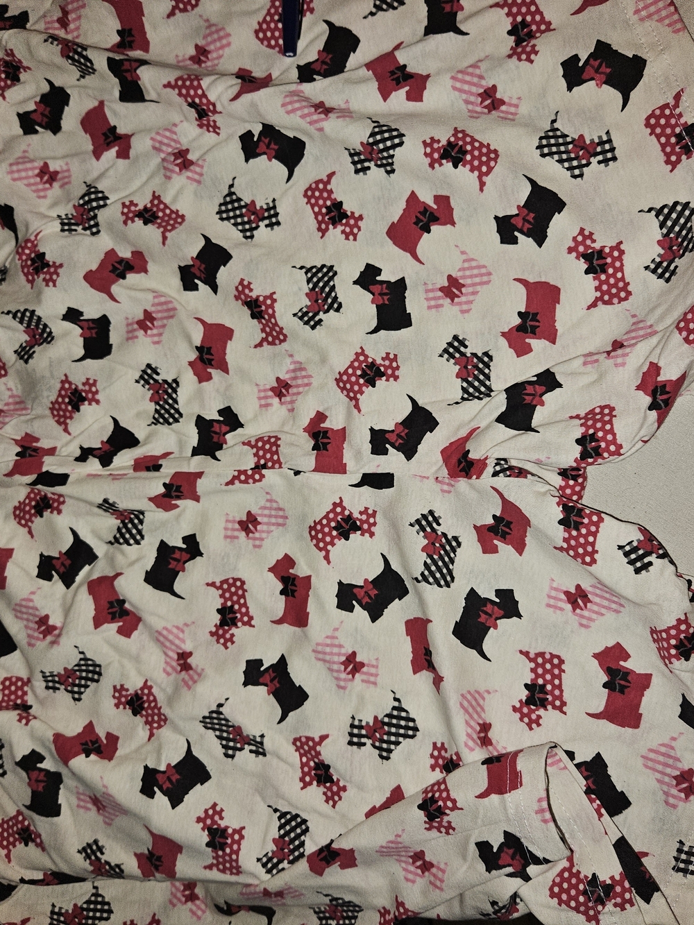 Pink & Black Scottie Dog Print Sleep Shorts